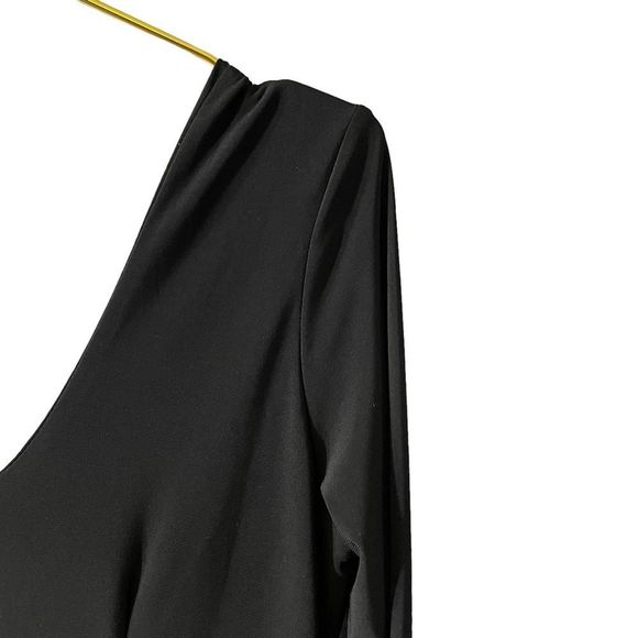 AYM Paxton Dress with Long Sleeves Black Bodycon Midi Dress Size 2XL NEW - Picture 10 of 11